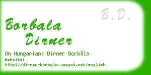 borbala dirner business card